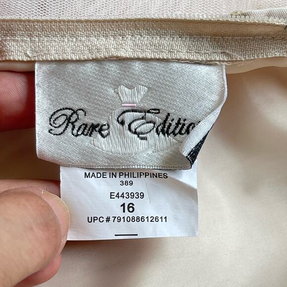 Rare Editions Lace Sequins Tulle Formal Dress Dance Bridal Flower Girl Gown 16 - Picture 14 of 15